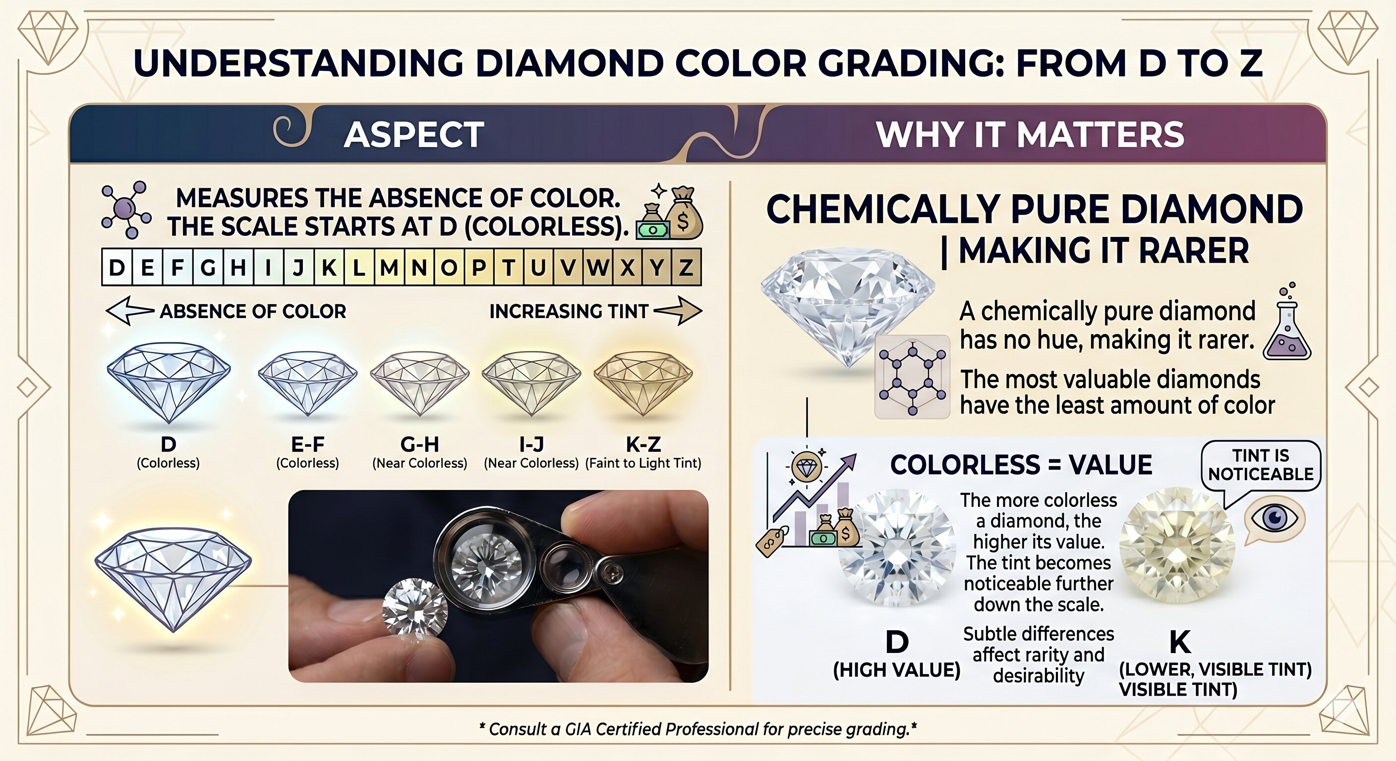 understanding diamond color grading from D to Z